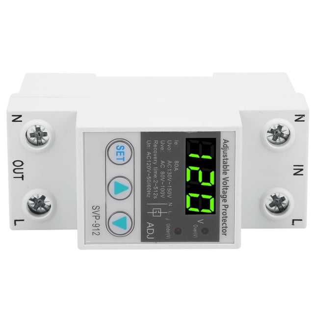 Adjustable Voltage Current Protector Over and Under Voltage 120V AC Undervoltage Protective Device with Voltage Self Recovery