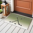 thumbnail image 4 of 2x3 Ft Entryway Area Rug, Sage Green Beige Kitchen Rug Runner Washable Floor Mat, Ombre Ice Hockey Ball Sport Game Non Slip Indoor Door Mat Throw Carpet for Bathroom Living Room Bedroom, 4 of 8