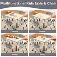 thumbnail image 2 of Kids Table and 4 Chair Set Height Adjustable Toddler Activity Table with 4 Chairs Arts and Crafts Desk for Ages 2-10 300 lbs Capacity for Home and Classroom, 2 of 7