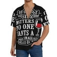 thumbnail image 3 of KLL Wine Funny Print Men's Shirt Short Sleeve Button Down Summer Cuba Beach Shirts- 4X-Large, 3 of 7