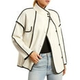thumbnail image 1 of Chaqueta Corta de Mujer en Colores Contrastantes, Estilo Casual y Ligera, Ideal para Otoño e Invierno. XXL, 1 of 10