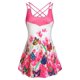 thumbnail image 1 of Tallas de flores de mariposa de talla grande Top sin mangas fluido Rosegal Camisetas sin mangas de talla grande, 1 of 5