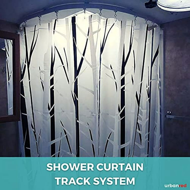 Flexible Ceiling Mounted Curtain Track Rail Camper Bath Shower
