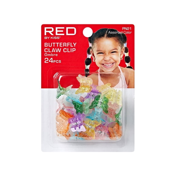 Red by Kiss Kids Butterfly Claw Hair Clips - 24pcs