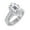Platinum, variant on Bristol - 2.75ct Total Emerald Cut Diamond Engagement Ring with Side stones and Invisible Halo