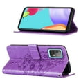 thumbnail image 3 of Mantto Samsung A52 Case, Magnetic Folio Butterfly Patterned Wallet Case, PU Leather with Wrist Strap Credit Card Holder Slots Kickstand Protective Cover For Samsung Galaxy A52, Lightpurple, 3 of 10