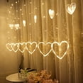 thumbnail image 1 of Halloween Decorations Clearance Sale  LED Heart-shaped Hanging Curtain Lights String Net  Home Party Home Decor F, 1 of 2