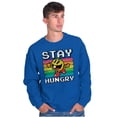 thumbnail image 5 of PACMAN Stay Hungry Funny Food Gamer Unisex Plus Size Sweatshirt Brisco Brands 3X, 5 of 6