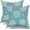 Light Blue Xmas Snowflakes, variant on Red White Snowflakes Winter Christmas Pillow Covers 18x18 Set of 2 Xmas Snow Holiday Decoration Print Decorative Outdoor Pillowcases Seasonal Farmhouse Throw Cushion Case Decor for Couch Sofa Bed