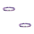 thumbnail image 2 of Decodeary Gifts Unisex Bracelets With Exquisite Beads For Loved Ones Easy Matching Purple weathering 2Set, 2 of 6