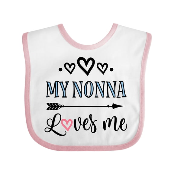 Inktastic My Nonna Loves Me Girls Girls Baby Bib