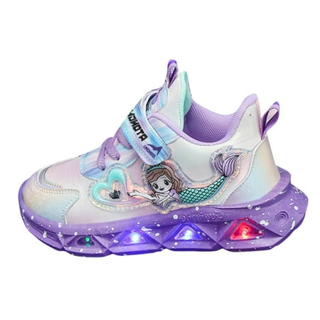 Vedolay Girls  Sneakers Non Slip Rubber Sole Loafers Toddler First Walker Shoes (Purple 10.5)