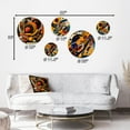 thumbnail image 4 of Designart "Vibrant Multicolor Geometric Shapes in Orange I" Modern Geometric Metal Wall Art Set of 5 Piece, 4 of 5