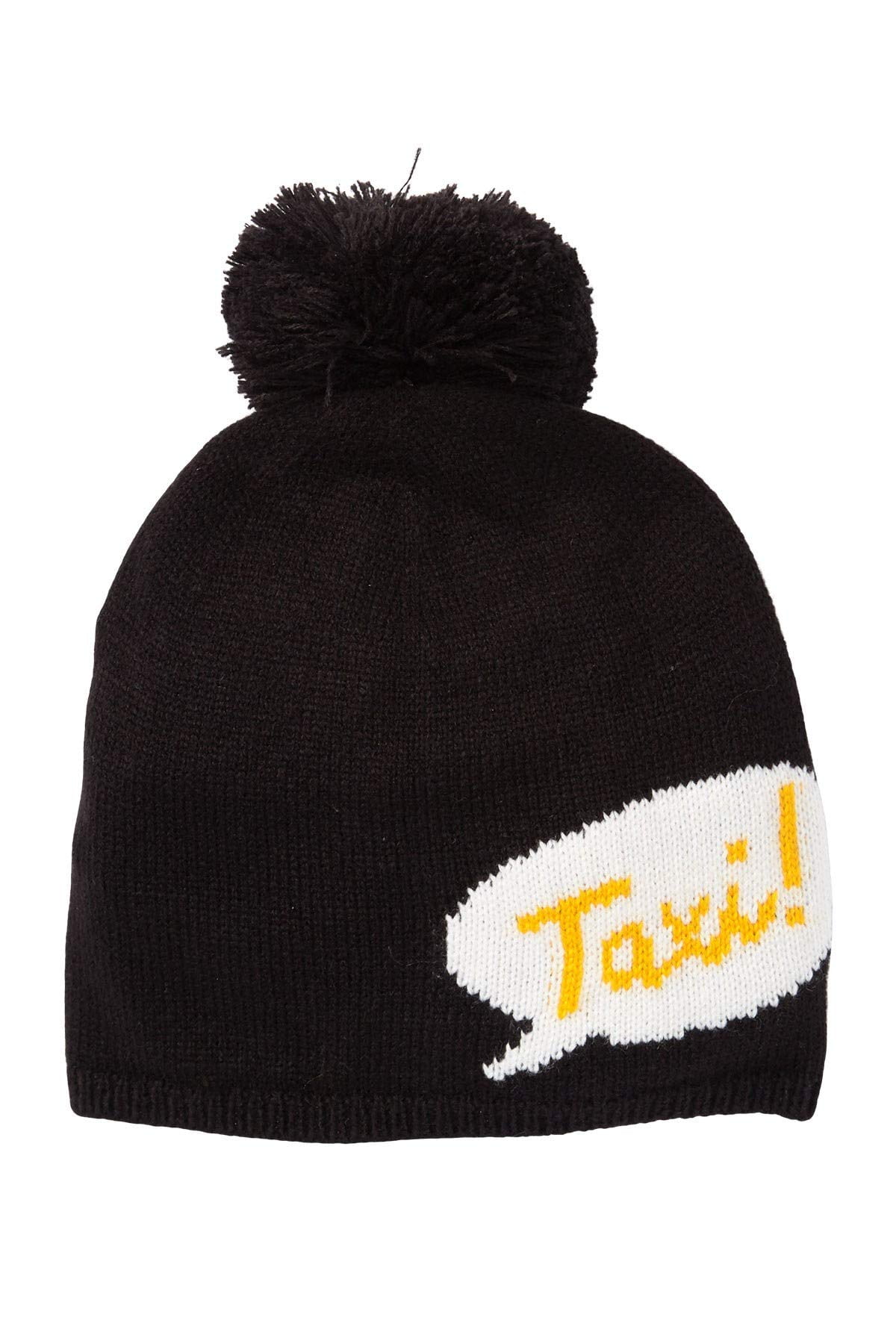 Kate Spade Pom Pom Taxi Beanie, Black 