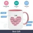 thumbnail image 3 of Modwnfy I Am Mug with Bible Verse Ceramic Coffee Mug, Religious Gifts, 11 fl oz White, 3 of 8
