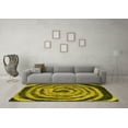 thumbnail image 3 of Ahgly Company Machine Washable Indoor Rectangle Abstract Yellow Modern Area Rugs, 5' x 7', 3 of 4