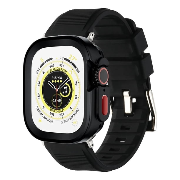 Correa de Silicona para Apple Watch con Funda Anticaída, Compatible con Todas las Series