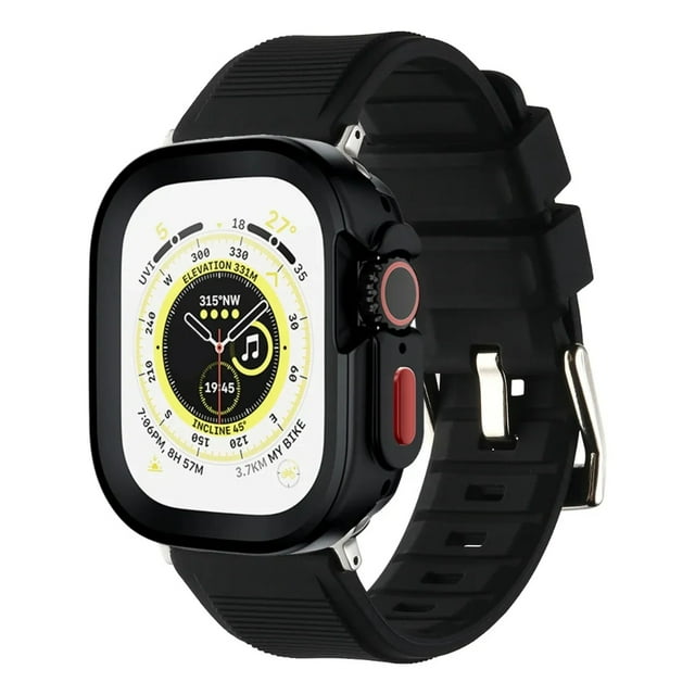 Correa de Silicona para Apple Watch con Funda Anticaída, Compatible con Todas las Series