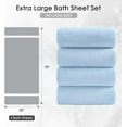 thumbnail image 4 of 4 Piece Extra Large Bath Towel 35"x70" Oversized Bath Sheet Blue Bath Towel Set for Bathroom Ultra Soft Cozy Highly Absorbent Quick Dry Bathroom Towel for Spa Gym Hotel,Shower Towel for Daily Use, 4 of 9