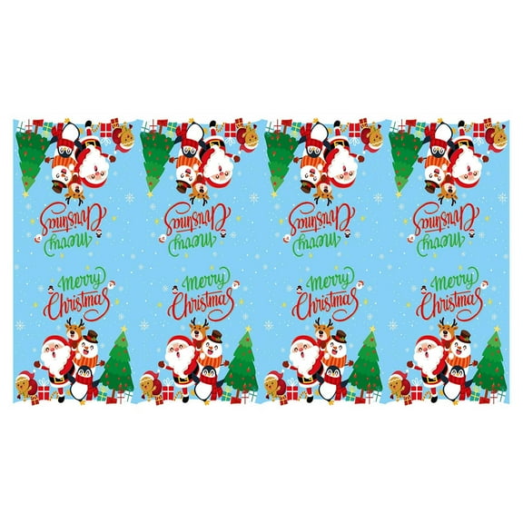 Premium Christmas Tablecloth - Disposable PVC Party Decor for Holiday Feasts!