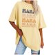 thumbnail image 2 of Fiudx Camisetas para Mujer Moda Mujer Casual Botón Patchwork Blusa Manga Corta Camiseta Verano Tops, 2 of 5
