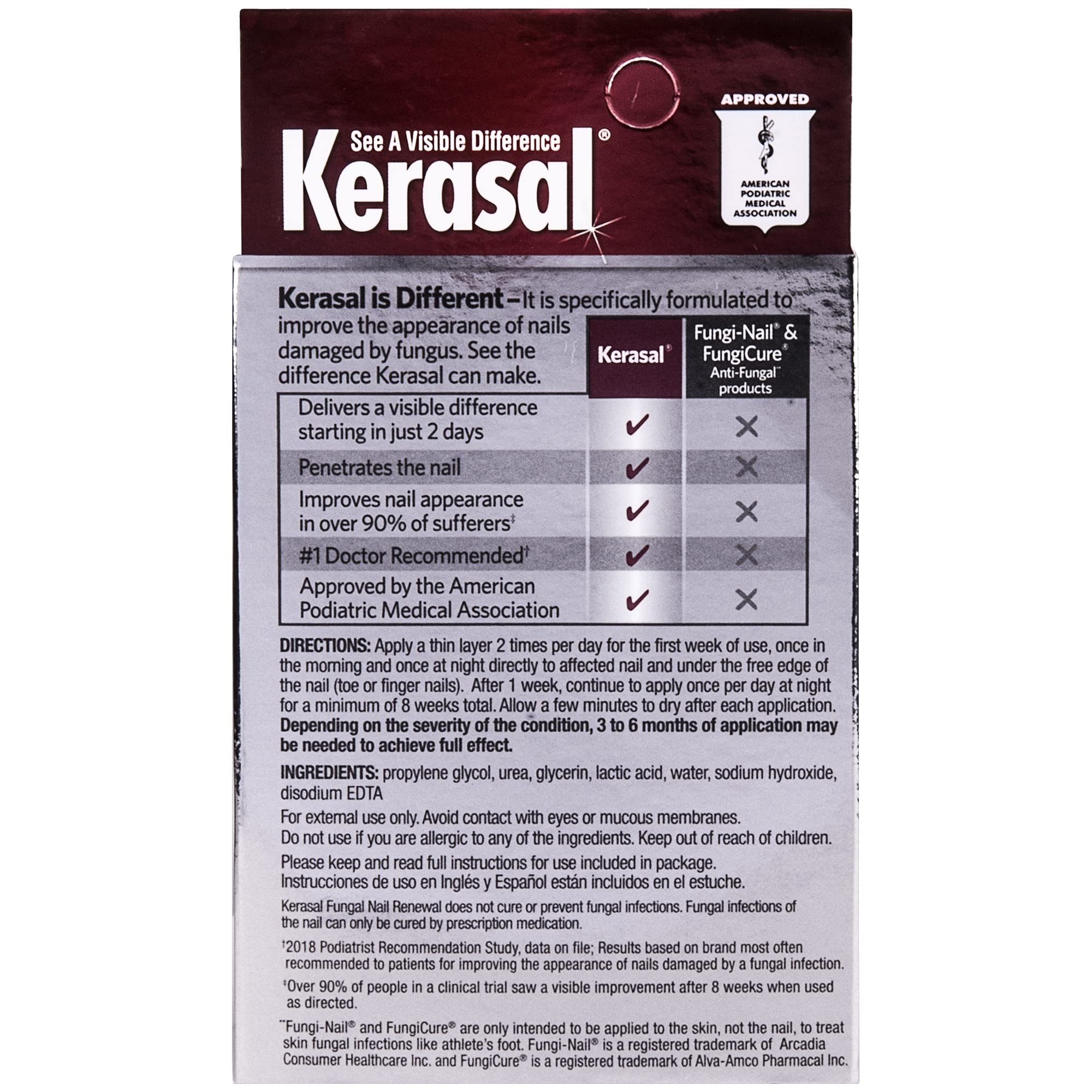 Kerasal Nail Fungal Nail Renewal Treatment for Discolored or Damaged Nails, 10ml (0.33oz) - image 3 of 10