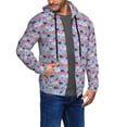 thumbnail image 2 of Honeii Bees And Daisies Striped Print Hoodies for Men, Pullover & Full Zip, Breathable Zip up Hoodie, Sweatshirt-Small, 2 of 5