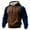 Brown #020, variant on Color Block Hoodie Men Novelty Casual Long Sleeve Work Athletic Hoodies Sweatshirts Winter Drawstring Hooded Pullover Multicolor M