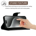 thumbnail image 5 of Crossbody Wallet Case for iPhone 15 Pro RFID Blocking Elegant Premium Leather Purse with Credit Card Holder, Shoulder Strap Kickstand Handbag Flip Cover For iPhone 15 Pro, Black, 5 of 8