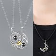 thumbnail image 4 of Collar con proyección de amor, sol y luna, para hombre y mujer, con colgante magnético y diseño de nicho, cadena versátil para clavícula., 4 of 7