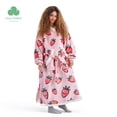 thumbnail image 2 of (3 pack) Cozy Comfort Wearable Blanket Hoodie, Long Sherpa Fleece Sweatshirt, Big & Tall, 2 of 7