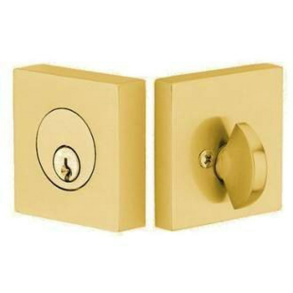 Emtek 8469US4 Satin Brass Square Deadbolt