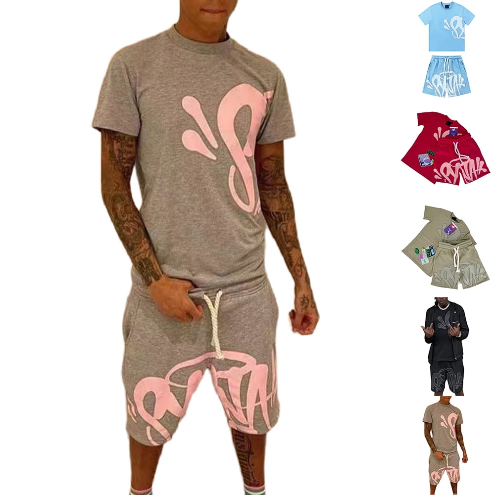 Syna World Men's T-shirt and Shorts Casual Fashion Summer with