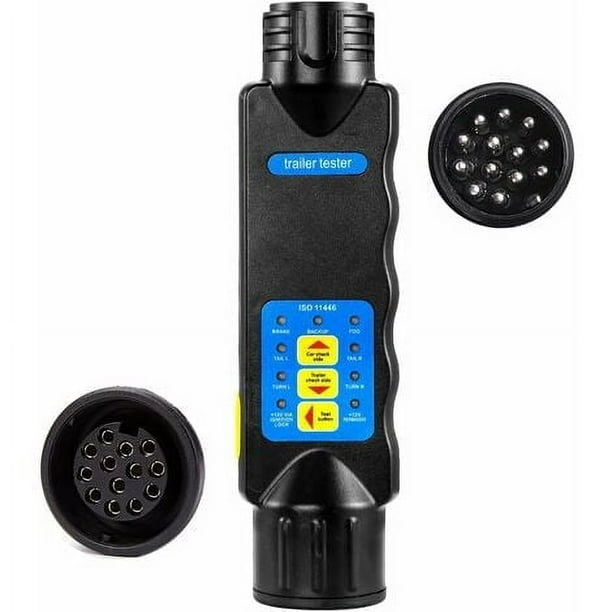 Comprobador de arnés de enganche de 13 pines, comprobador de iluminación de remolque y caravana de 13 pines, comprobador de enchufe de remolque de 12 V y 13 pines para cableado de luz