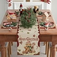 thumbnail image 2 of Merry Christmas Gingerbread Man Winter Xmas Table Runner Table Decoration for Home Kitchen Dining Holiday Decor 13x48 Inch, 2 of 6