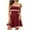 #020 Red, variant on Felirenzacia Women's Mid Wide Strap A Line Cinched Waist Dress, 2026 Spring Summer Fashion Short Dress, Blue,S