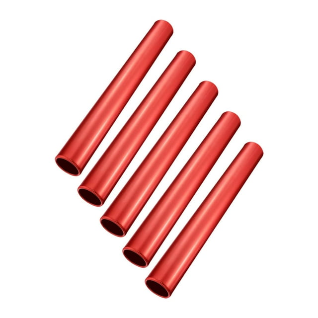 koolsoo 5 Pcs Relais Batons Athlétiques pour Événements Compétitifs de Sport en Plein Air Rouge