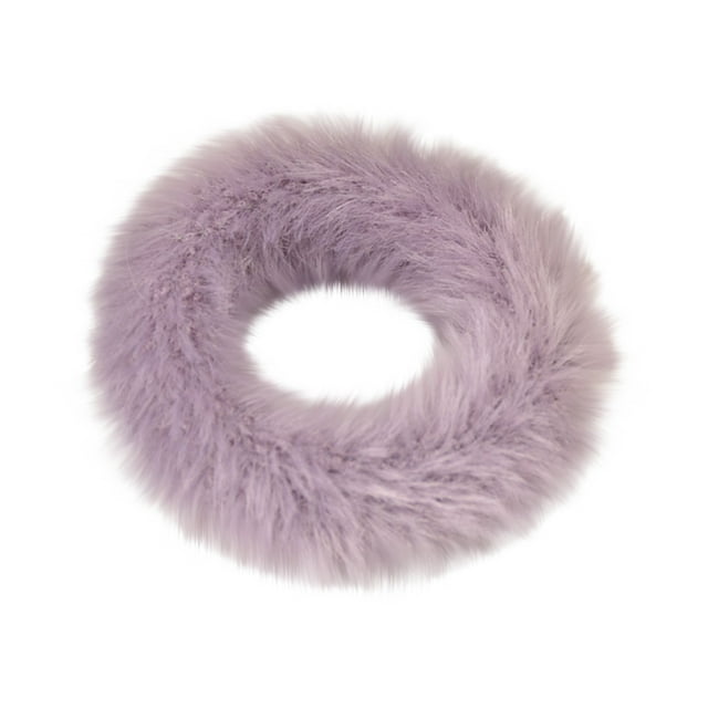 Plush Hair Tie Hair Accessories Pure Color Rabbit Cover Rubber Band Tie Hair Tie