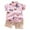 Pink, variant on Mercatoo Summer Toddler Boy Active Clothing Set 2PC Cute Elephant Animal Print Short Sleeve Lapel Down Pockets Shorts Outfit