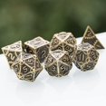 thumbnail image 3 of GFDYREE Steampunk Style Metal Dice Set 7 Die Polyhedral DND Dice Set D&D Dice for Dungeons and Dragons Role Playing Game and Math Teaching (Ancient Bronze), 3 of 6