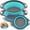 Blue, variant on Collapsible Colander Set of 3 Round Silicone Kitchen Strainer Set - 2 pcs 4 Quart and 1 pcs 2 Quart- Perfect for Draining Pasta, Vegetable and fruit (green,blue, purple)