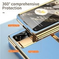 thumbnail image 3 of Jiahe Cover for Google Pixel Fold Case with Stylus Holder (Include Stylus), Shockproof Plating Hinge Protector Case with Built-in Kickstand Cover, Blue, 3 of 7
