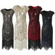 thumbnail image 4 of Vestido de lentejuelas con borlas, estilo retro de los años 20, para fiestas y banquetes, talla grande, 4 of 6