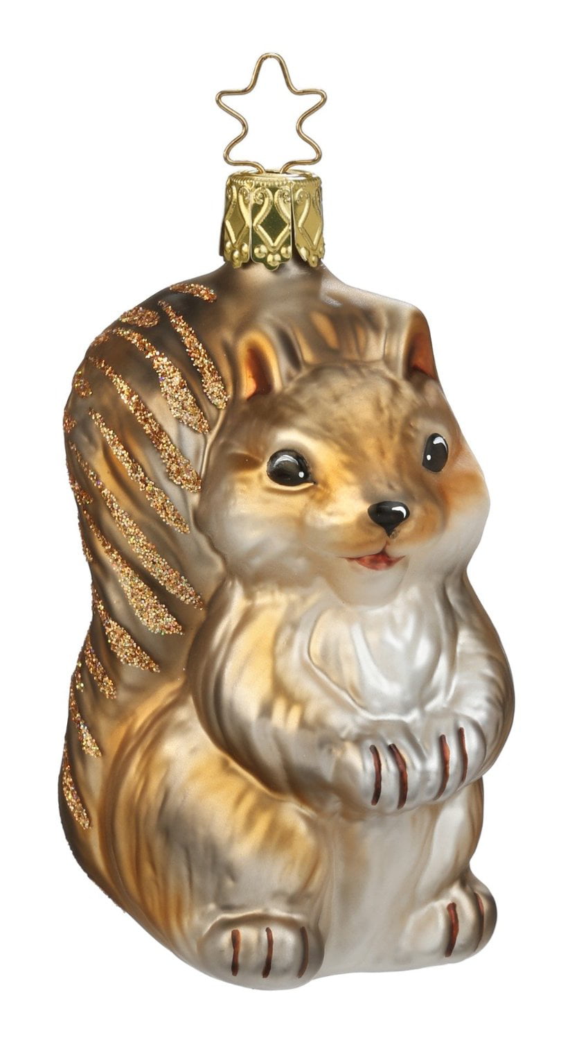 Squirrel mouth blown glass ornament Christmas tree ornament 