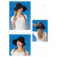 thumbnail image 6 of HONHUZH Summer Hats Womens Wide Brim Sun Hat Foldable Ponytail Hole Summer Beach Travel Cap, 6 of 7