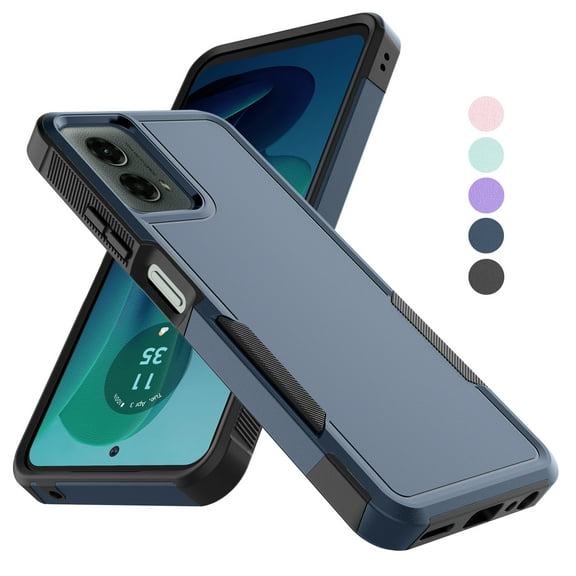 Hisdou Cover For Motorola Moto G 5G 2024,Moto G Play 5G 2024 Case,2-in-1 Cover Dual Layer Ultra Slim Cell Phone Shockproof Case Hybrid Anti-Scrath Skin For Moto G 5G 2024 or Moto G Play 5G 2024,Blue