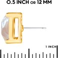 thumbnail image 3 of Humble Chic Large Stud Earrings for Women - Faux Mother of Pearl Big Stud Earrings, 3 of 8