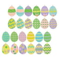 thumbnail image 5 of Tachiuwa 24Pcs Easter Egg Ornaments Wood Easter Egg Hanging Decoration Art DIY Crafts Easter Egg Pendants for Crafting Women Mommy Men, 5 of 10