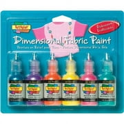 Scribbles 3D Fabric Paint - Iridescent Colors - 1 ounce - 6 pieces