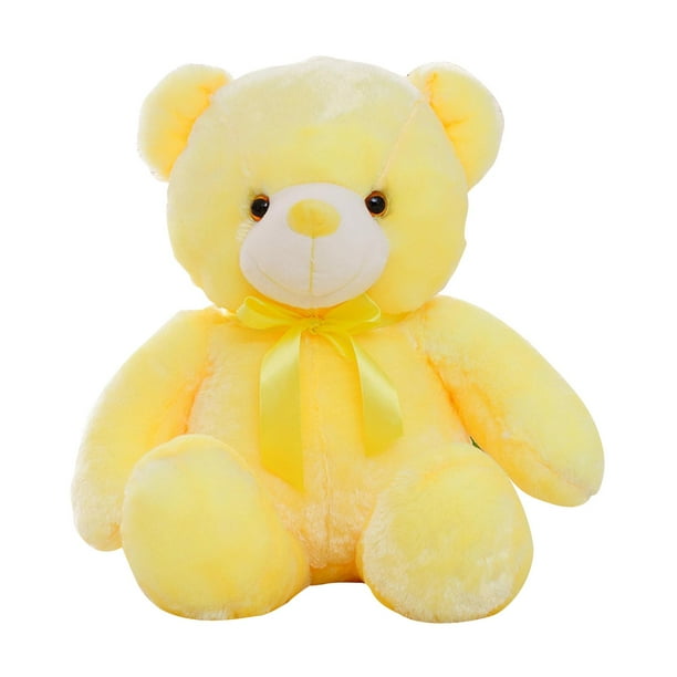 Oso de peluche creativo, juguete de peluche con LED, oso de peluche brillante, juguetes para Amarillo-30cm Zulema Peluche de dibujos animados Animasl suave